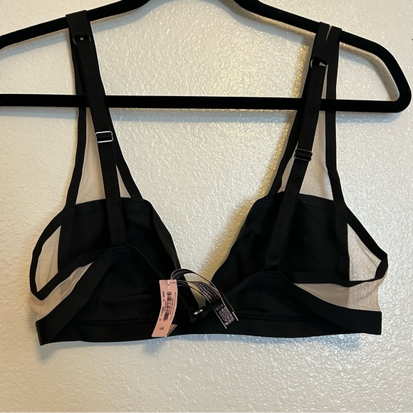 NEW VICTORIA’S SECRET Mesh Black Wireless Bra Size Large bralette - Picture 3 of 5